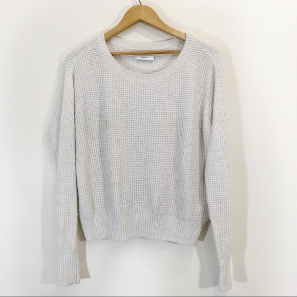 Talula Waffle Knit Sweater Sz Small Cream